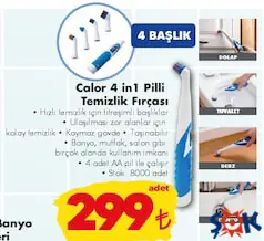 COLOR 4 İN 1 PİLLİ TEMİZLİK FIRÇASI